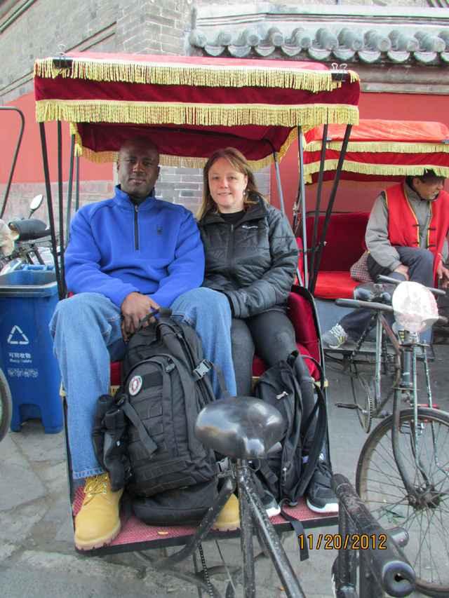 The photo of Cindy and Charle in Hutong